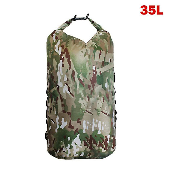 Camping Outdoor Portable Camouflage Waterproof Bag Camping Swimming Diving（35L，green）