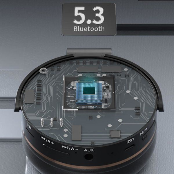 Headset Bluetooth trådløse hovedtelefoner med støjreduktion (sort)