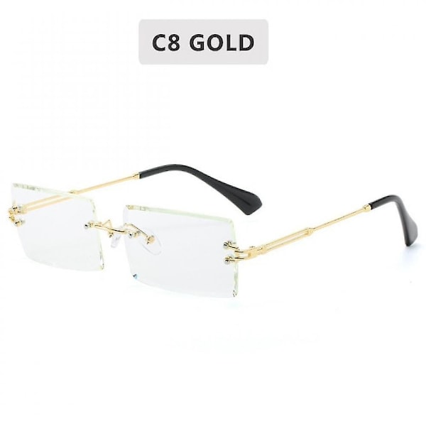 Retro solbriller til kvinder, rimless gradient nuancer, design 6