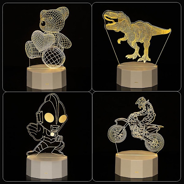 Baby Natlampe 3d Soveværelse Dekor Illusion Lampe 3d Kreativ
