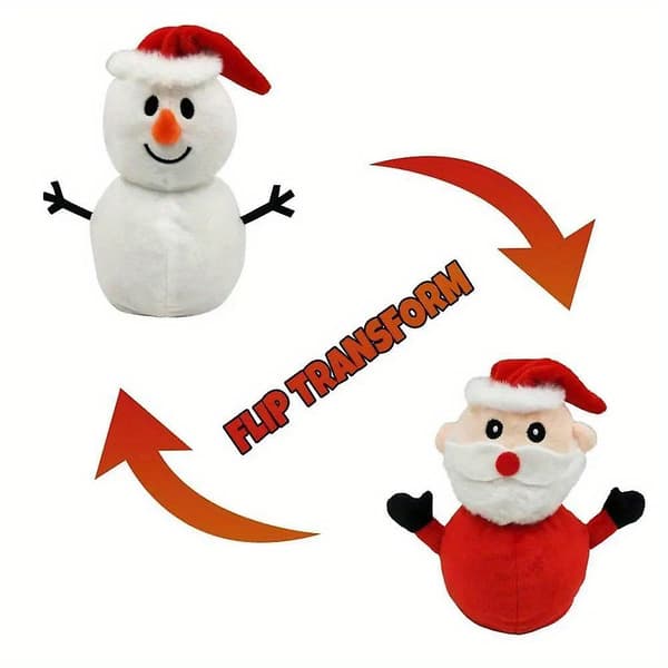 Vändbar tomte jul snögubbe docka plyschleksak julklapp