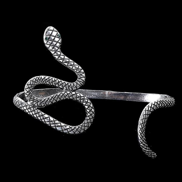 Flerskiktade metallarmband i legering, guld/silver ormarmband (silver)