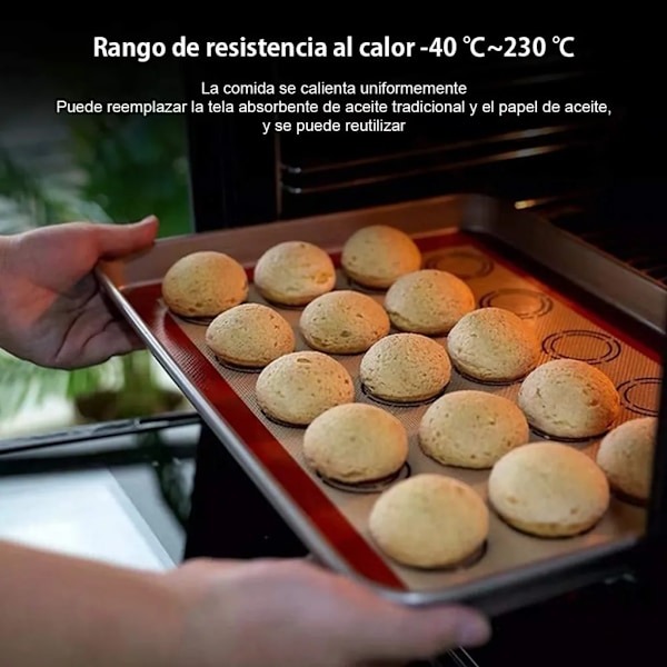 Bakmattor i silikon för macarons - 23-delars non-stick bakmattor för macarons, kakor, bröd