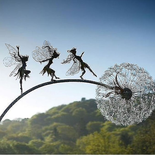 Dansende fe Dandelion Statue Ornament Stakes Dandelion B