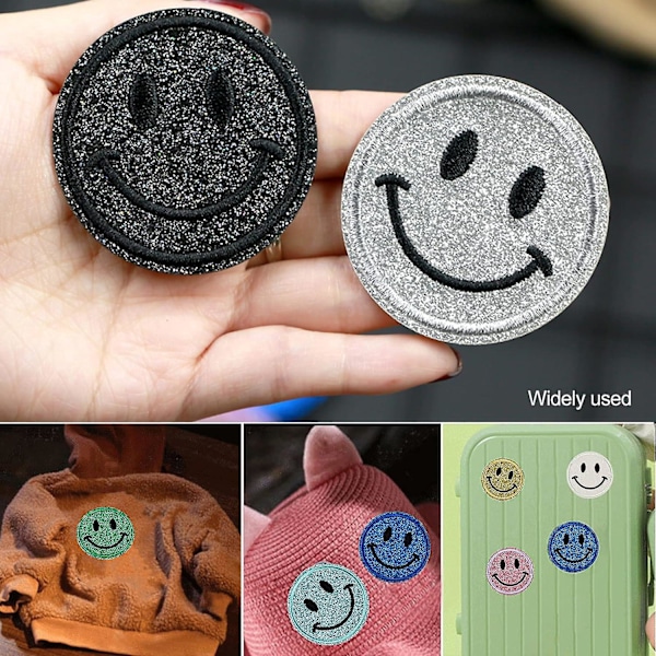 Dww-24PCS Ommeltava Paikka Emoji-Ilme Ommeltava Paikka Silityspaikka Kangas Silitys Pins Vaatteille T-Paita Farkut Takki Laukku DIY