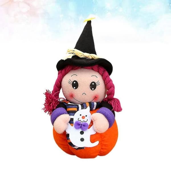 Halloween Bordsdekoration - Festlig Pumpa - Present - Plyschleksaker