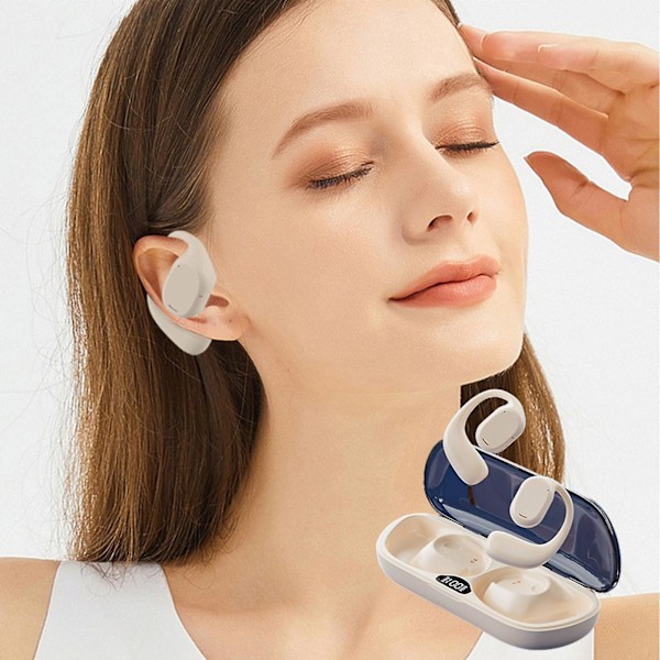 Bluetooth-hörlurar med LED-pekskärm och 5.3 Bluetooth-chip, HIFI-stereoljud, intelligent brusreducering och låg latens