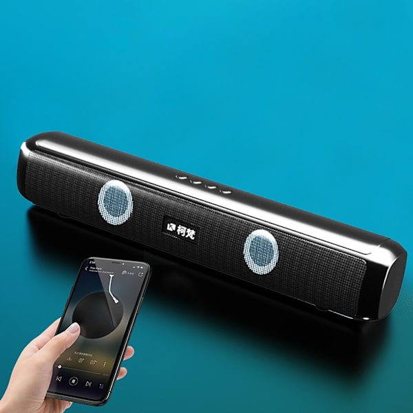 Bärbar högtalare trådlös intelligent Bluetooth-högtalare, subwoofer med hög volym, bärbar hemma- och utomhus högpresterande bländande Bluetooth-ljudsystem