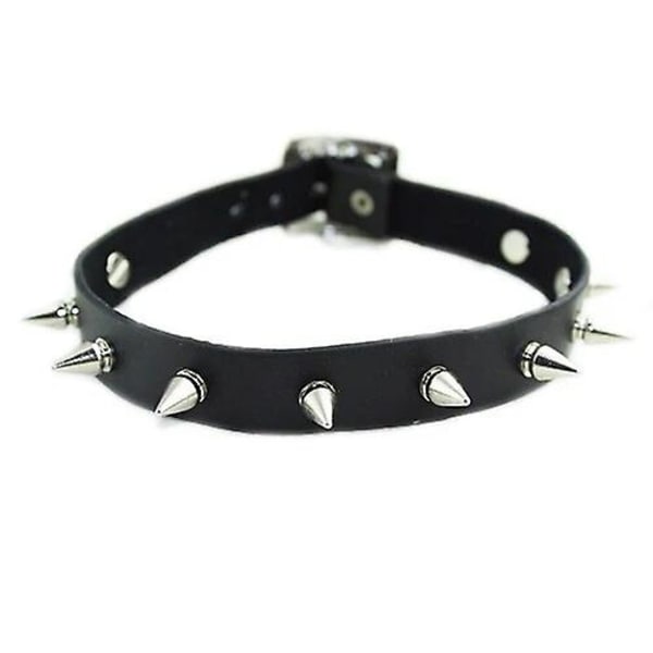 Hot Punk Spike Läder Choker Kvinna Man Halsband Halsband Punk Tone Torques Nitar EMO Metall Gotisk 7ENT BCU6