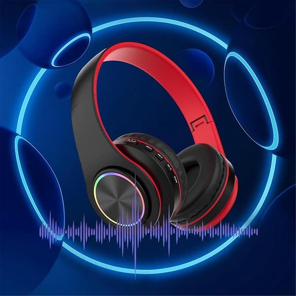 Bluetooth-hörlurar, intelligent trådlöst Bluetooth-headset HiFi Stereo hopfällbart headset för hemmakontor svart（svart）