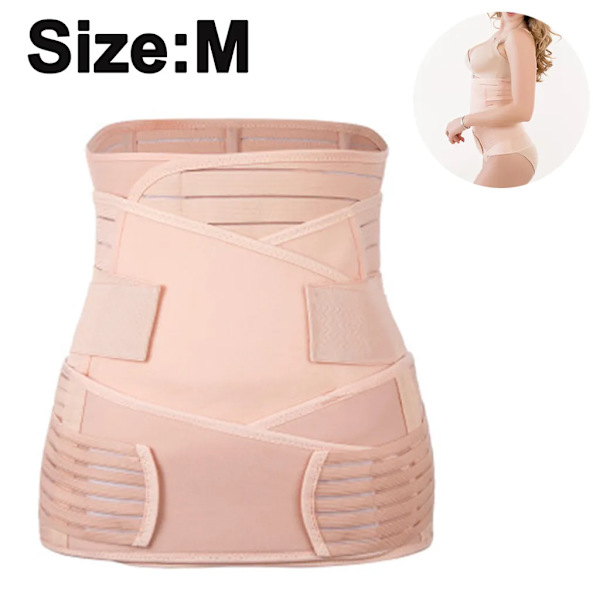3-i-1 Postpartum Belly Band - Hög Elastisk Maternity Support för Kvinnor, Abdominal Bälte för Postpartum Återhämtning, Mesh och Andningsbar