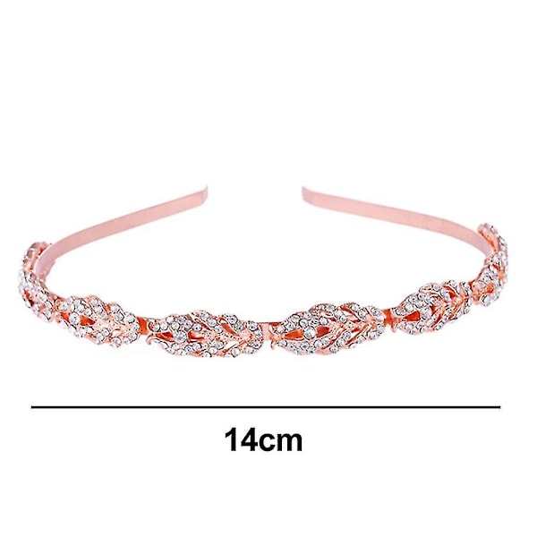 Blomsterdesign Rhinestone Crystal Bryllups Hodebånd Brud Hodeplagg Enkelt Design Brud Hodebånd