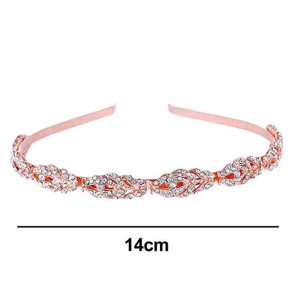 Blomsterdesign Rhinestone Krystall Bryllupshodebånd Brudehodeplagg Enkelt Design Brudehodebånd