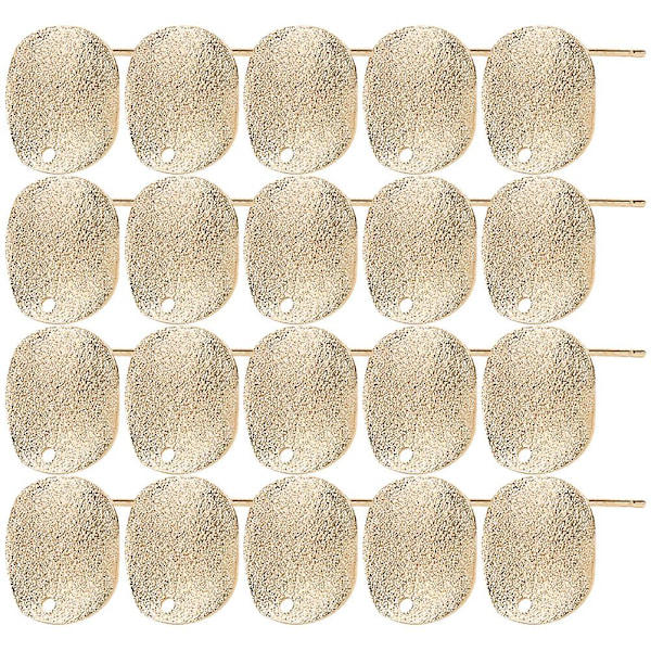 30 stk. ørestikbaser i legering til gør-det-selv-ørestikker (1,2 x 1,2 x 1,2 cm, gyldne)