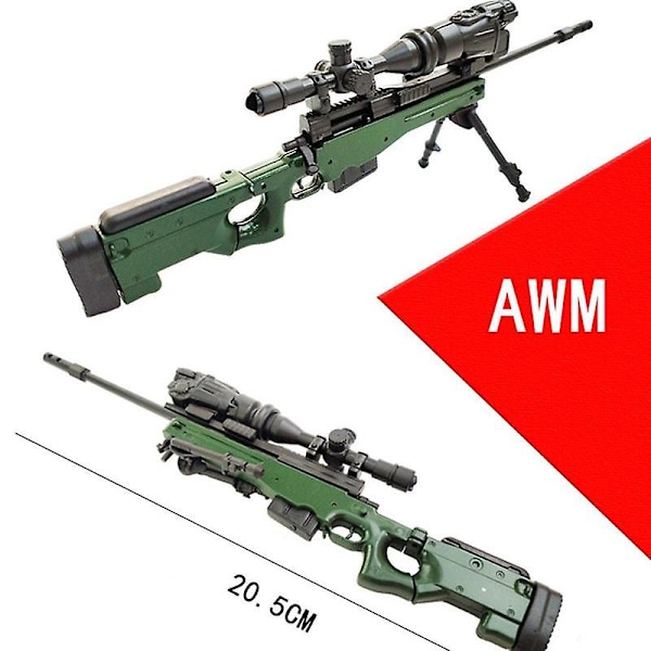 1/6. mini puslespil AWM 1/6 AWM snigskyttegevær plastik samle pistolmodel militærbygning til 12 tommer actionfigur-skærm (Svd)