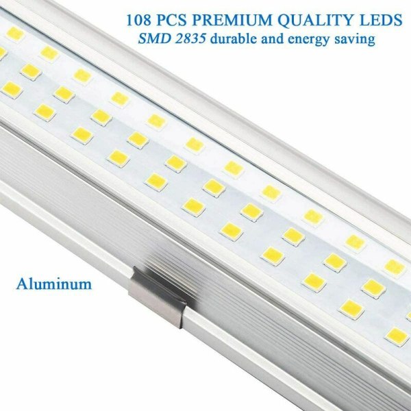 2st LED innerljuslist innerbelysning 108LED 12V vit ljuslist med av/på-knapp, lämplig för husbil, bil, kök, omklädningsrum