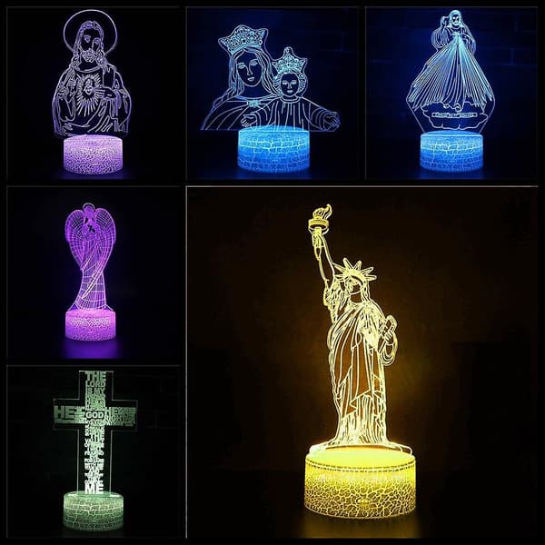 Religiøs gudinde engel jesus helgen 3d natlys