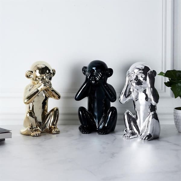 Staty - HOME DECO FACTORY - Gyllene Apa - Guld