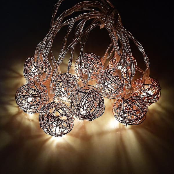 10led batterilåda trådkulsljusslinga (1,5m, guld)