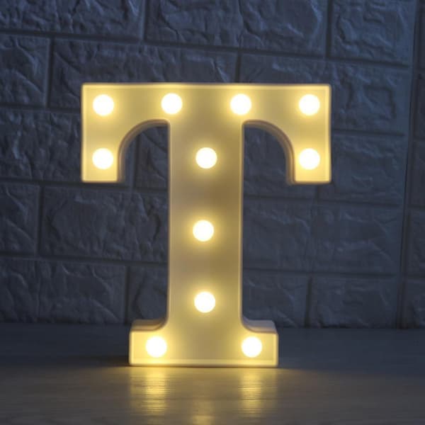 LED-lys nummer bogstavskilt til natlys bryllup