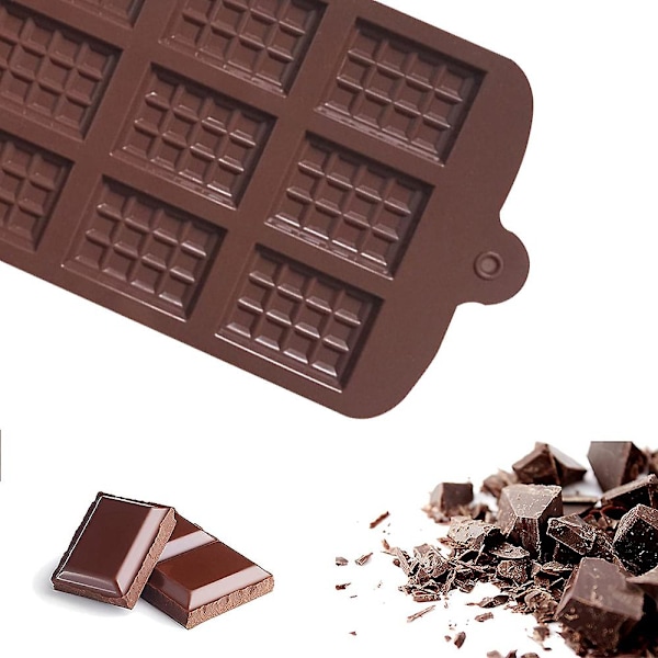 12 Chokolade Chunk Forme - Chokolade Farve|Chokolade Form