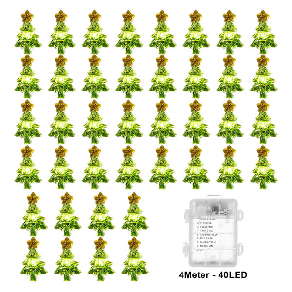 Juledekor Julelys Batteri Led 8 Blinkende Moduser