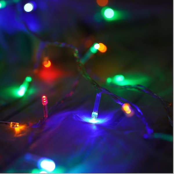 Wabjtam 200 LED julelys, 8 lysmoduser, vanntette minilys, dekorative
