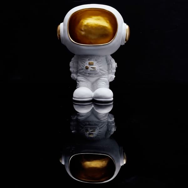 Statue - Home Deco Factory - Astronaut - Pyntefat - Hvit og Gull