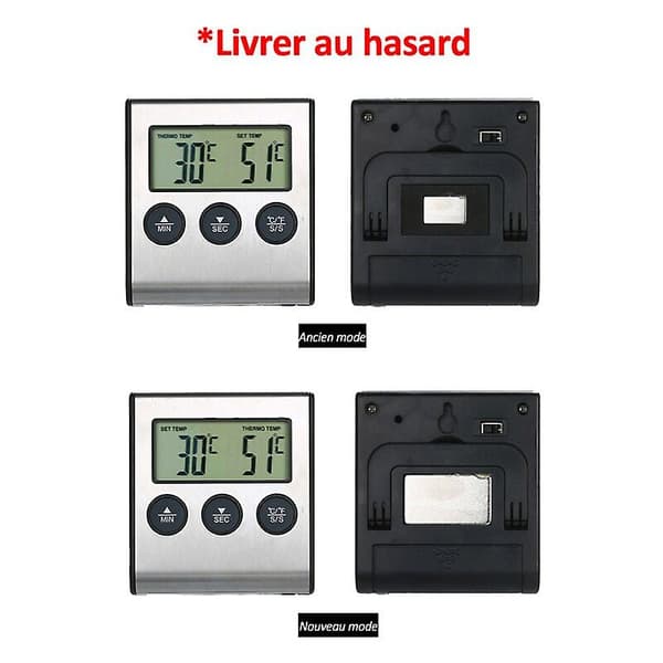 MSBD 0~250C Matlagningstemperaturtermometer med larmtimerfunktion, Mattemperaturmätare för kök BBQ