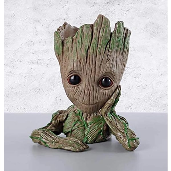 Baby Groot Blomkruka Figur - Kruka Stor Akvarium Dekoration Figur Trä Askfat Pennhållare - Inomhus