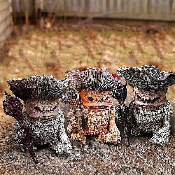 Havenisser, Fehave Harpiks Monster Statue, Nisse Statue, Harpiks Havefigur