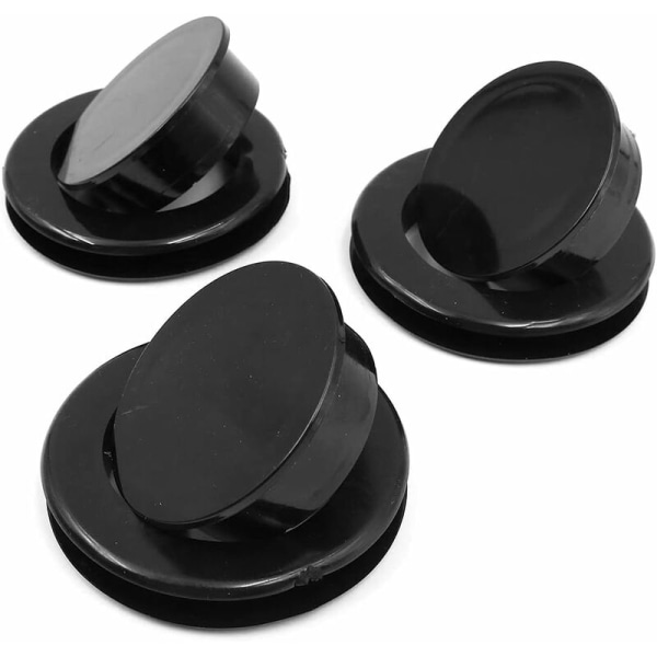 3 uppsättningar ringar och kepsar för uteplatsbordsparaply, plugg och cap (svart )