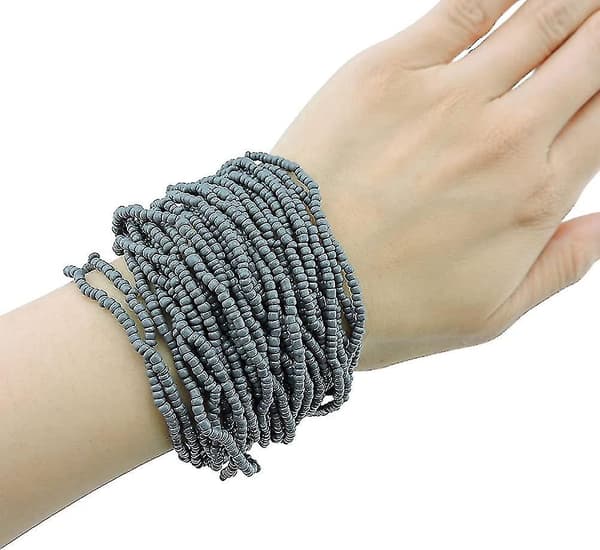 Multi Layers Seed Beads Wide Bangle Strand Armbånd For Heilwiy Kvinner (br1167) Gave