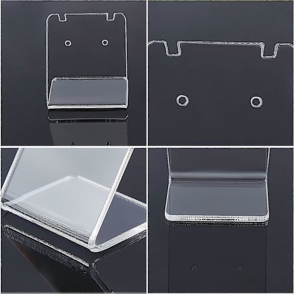 24 Pack 48 Hål Örhängehållare L-Form Smyckesvisningar Marknadsföring Akryl Halsband Stativ Hållare för Halsband Smycken Hängande Sned Bakre Display (1