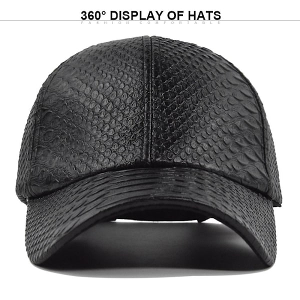 Imitert krokodille skinn baseball cap europeisk og amerikansk baseball cap husholdning skinn par lue buet brem lue solskjerm topplue lett boa