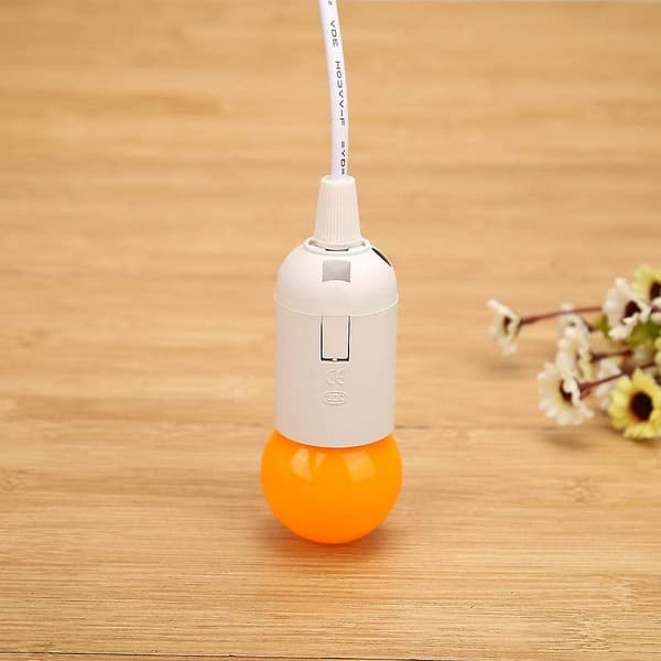Pendellampeholder E 27 Lampebase Med Bryterledning Universal E27 Lampeholder E27 Pære Soc