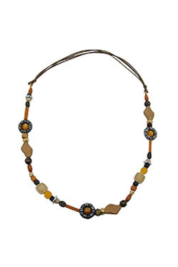 Halsband Orange/ Ljusbrun/ Ockra - Gl01018