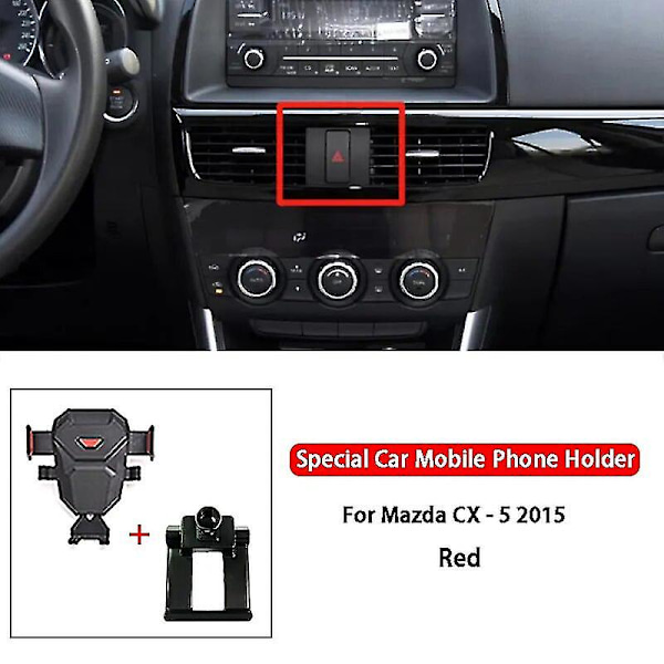 Elegant Bil Mobiltelefonholder Til Mazda Cx-4 Cx-5 Cx-8 2013-2022 Luftventilationsbeslag（Sort-02）