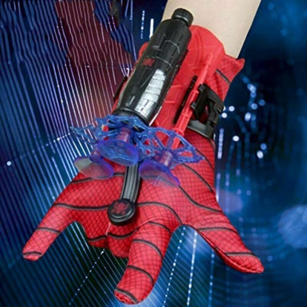 Spiderman Launcher Glove, Plastic Cosplay Handske til børn, Hero Launcher Armbånd Legetøj, Fremragende gave til Spiderman Fans, Pædagogisk legetøj til børn