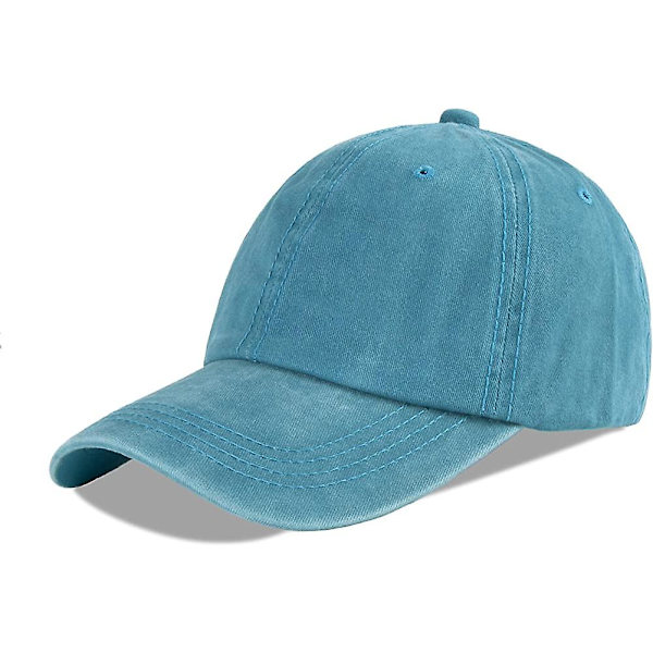 Unisex Baseball Cap 100% Bomuld Passer til Mænd Kvinder Vasket Denim Justerbar Dad Hat Heilwiy Gave