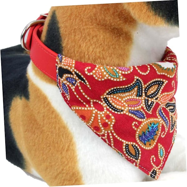 4 st absorberande dreglande haklappar superröda handdukar bomullshundscarf hundtriangelbandana hundhaklappsscarf hund（XSx2st，som visasx2st）