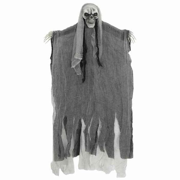 Sorte jule- og sæsonbestemte dekorationer - Hængende spøgelse Halloween 3 stk. Sort 66x110 cm Polyester C26156
