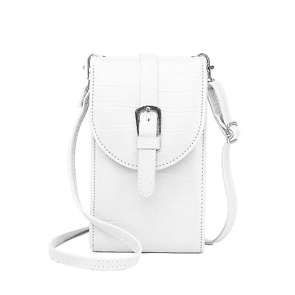 Phone Shoulder Bag Ladies Small Shoulder Wallet Fashion Mini Purse With Credit Card Slots Gift(multi Optional)（white）