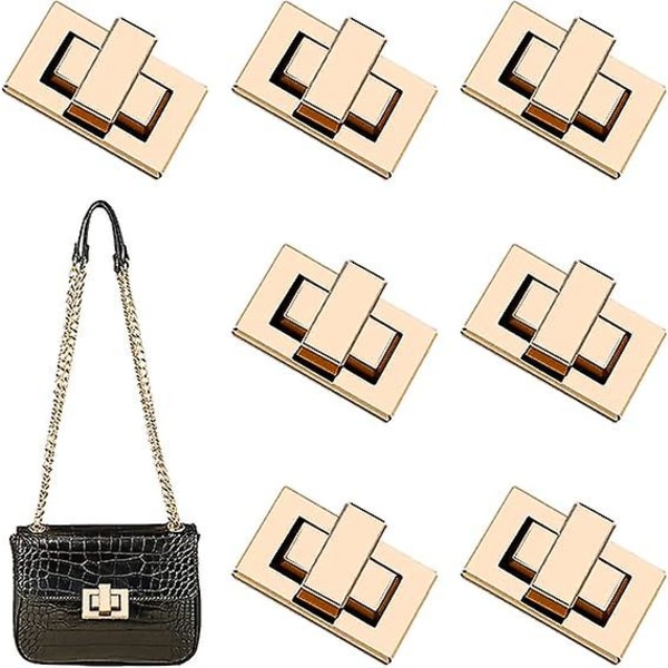 Väskspänne, 7 delar väskspänne för att göra väskor/plånböcker/väskor, handväskspänne med klassisk och elegant gulddesign/handväsklås