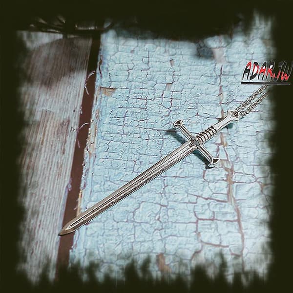 Halsband med katana-hänge för män, smycke, modeaccessoar