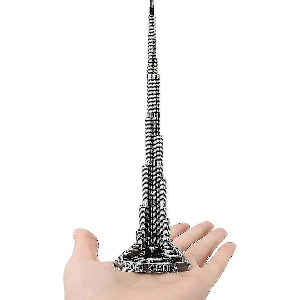 Burj Khalifa-torn, pläterad Dubai-tornmodell, vintage-design för sovrum, kafé, hem, bar
