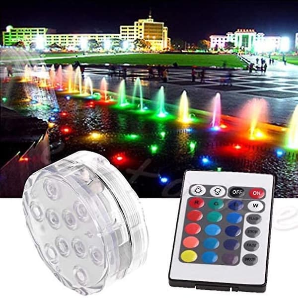 Undervanns LED-lys 10 LED Ip68 Vanntette undervanns LED-lys