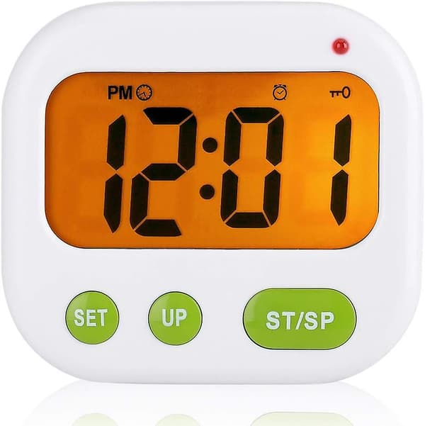 Digital väckarklocka LCD Vibrationsklocka Batteridriven Modern Bärbar Timerklocka