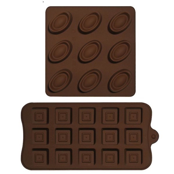 2 bitar choklad, form, form, lämplig för restauranger, familjer