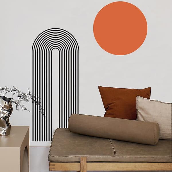 Boho-tyyliset geometriset kaariseinätarrat seinäkoristeeksi